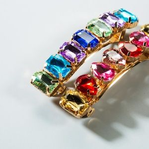 Live in Color Diamond Glass Clip Set